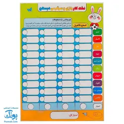 تخته کار لوح لمینت بازی و سرگرمی دبستان (بازی اسم و فامیل، نقطه بازی، دوز بازی وایت بردی)
