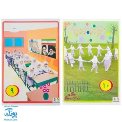 لوح پوستر مقوایی تصویری معلم ریاضی اول دبستان انتشارات فرای علم (آموزش ریاضی اول دبستان ۱۳ برگ سایز ۵۰ در ۷۰)