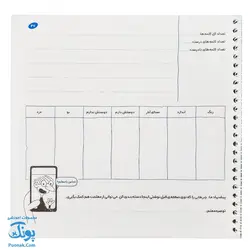 دفتر املا بلوط فنری به همراه استیکر طرح باب اسفنجی فرای علم - پونک