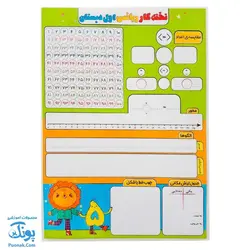 تخته لوح لمینت کار ریاضی اول دبستان سایز ۲۱*۳۰ cm سلام - پونک