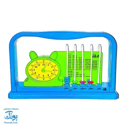 چرتکه ۵ میل همراه با ساعت آموزشی مدل کارا - پونک