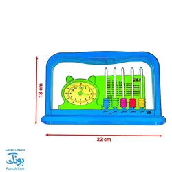 چرتکه ۵ میل همراه با ساعت آموزشی مدل کارا - پونک