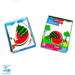 پازل دو تکه میوه ها آوای بامداد (شش پازل در یک بسته)