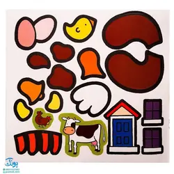 کتاب اتل متل مزرعه 1 (برچسب،رنگ آمیزی،شعر)