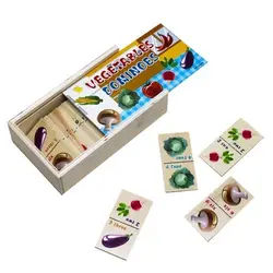 بازی آموزشی دومینو چوبی سبزیجات آموزش اعداد انگلیسی (۲۸ عددی)