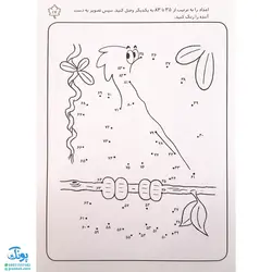 کتاب نقطه به نقطه وصل کن بعد شکل‌ها را رنگ کن (ترتیب اعداد ۱ تا ۱۰۰ مجموعه نقطه، عدد، رنگ آمیزی ۵)