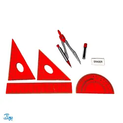 ست خط کش و پرگار اتودی 8 تکه سی کلاس کد 313 | C.CLASS Math Set