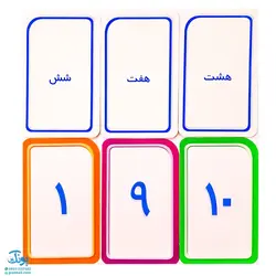 بسته آموزشی اعداد ۱ تا ۱۰ فارسی (۲۰ عدد کارت یادگیری) | نردبان