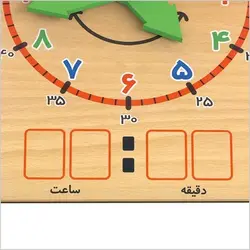 ساعت ایستاده آموزشی دانش آموزی وایت بردی به همراه عقربه ساعت و دقیقه مدل آوای باران