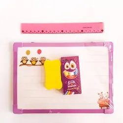 تخته سیاه پشت وایت بردی فانتزی به همراه گچ و تخته پاکن