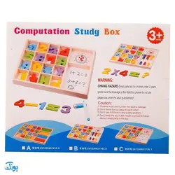 جعبه ابزار چوبی آموزش مفاهیم اولیه‌ی ریاضی با میله، چرتکه و ساعت مدل ۳۱۲۰B