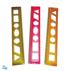 خط کش اشکال هندسی ژله‌ای | ۲۰ سانتی متر