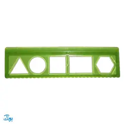 خط کش اشکال هندسی ژله‌ ای | ۱۵ سانتی متر