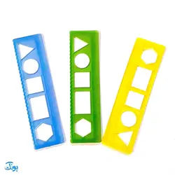 خط کش اشکال هندسی ژله‌ ای | ۱۵ سانتی متر