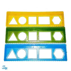 خط کش اشکال هندسی ژله‌ ای | ۱۵ سانتی متر