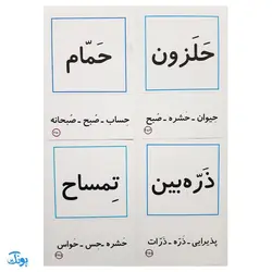 کارت‌های تصویری نشانه‌های ۱و۲ به اضافه بازی‌های تثبیت کننده یادگیری + ۱۰۸ کارت هدیه‌ی حروف الفبا