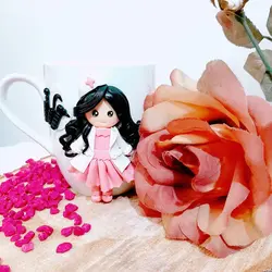 ماگ با خمیر پلیمری طرح دندانپزشک