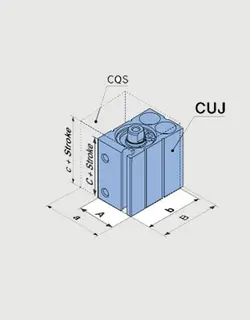 جک کامپکت پنوماتیک مدل CUJ/CDUJ - اشتامز - فروشگاه اینترنتی صنایع هیدرولیک، پنوماتیک و ...