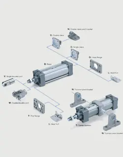 جک پنوماتیک SMC سری MB/MDB - اشتامز - فروشگاه اینترنتی صنایع هیدرولیک، پنوماتیک و ...