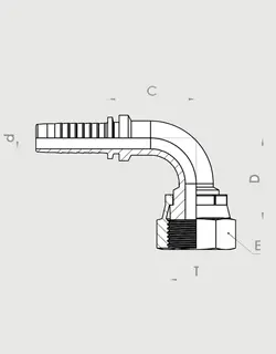 سر شیلنگ زانویی هیدرولیک ZEC مدل 90° ORFS - اشتامز - فروشگاه اینترنتی صنایع هیدرولیک، پنوماتیک و ...
