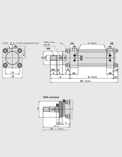 سیلندر هیدرولیکSMCمدل CHA - اشتامز - فروشگاه اینترنتی صنایع هیدرولیک، پنوماتیک و ...