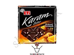 شکلات اتی کارام بادام پرتقال تلخ 54 درصد