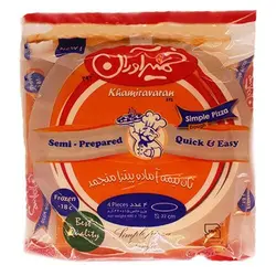 نان پیتزا 4 عددی قطر 22 سانتی متری  460 گرمی خمیرآوران