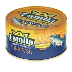 تن ماهی در روغن سویا 180 گرمی فامیلا