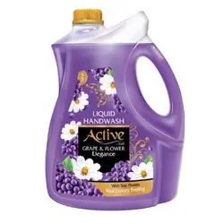 مایع دستشویی صدفی بنفش حاوی پروتئین سویا 3/75 لیتری اکتیو