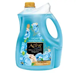مایع دستشویی صدفی آبی حاوی پروتئین سویا 3/75 لیتری اکتیو