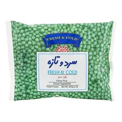 نخود سبز منجمد 400گرمی سرد و تازه