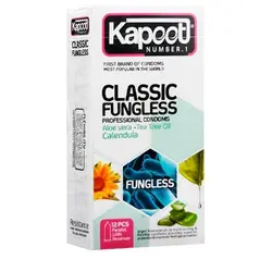 کاندوم ضد قارچ 12 عددی مدل CLASSIC FUNGLESS کاپوت