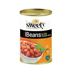 کنسرو لوبیا چیتی با سس گوجه فرنگی 370 گرمی سوییتی