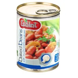 کنسرو لوبیا چیتی با قارچ 380 گرمی اصالت