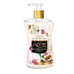 مایع دستشویی صدفی سفید حاوی پروتئین سویا 450میلی لیتری اکتیو