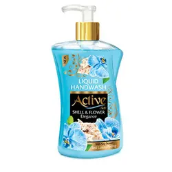 مایع دستشویی صدفی آبی حاوی پروتئین سویا 450میلی لیتری اکتیو