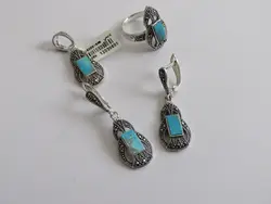 نیم ست مارکازیت فیروزه کرمان