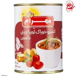 کنسرو خوراک لوبیا چیتی با سس 400 گرمی مهرام