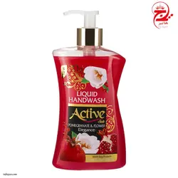 مایع دستشویی قرمز حاوی پروتئین سویا 450 گرمی اکتیو