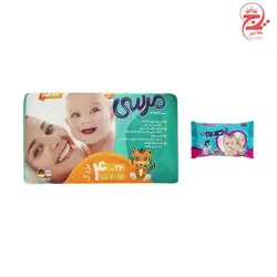 پوشک بچه مرسی کد 002 سایز 4 بسته 36 عددی به همراه دستمال مرطوب