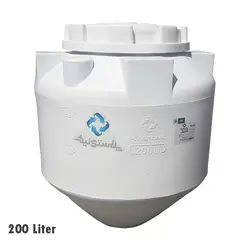 مخزن قیفی تک لایه پلاستونیک 200 لیتری