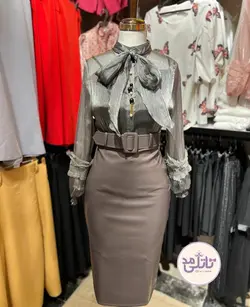 شومیز دکمه مرواریدی