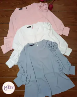 شومیز رو شونه گل رز