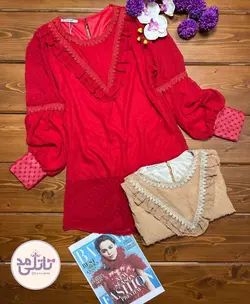 شومیز پارچه توپی