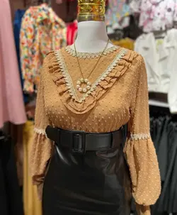 شومیز پارچه توپی
