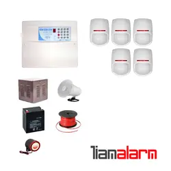 پکیج دزدگیر اماکن باسیم مدل فایواستار سیم کارتی و تلفنی FS206PY5