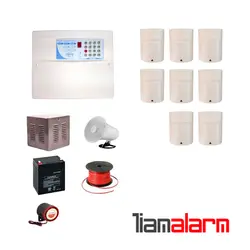 پکیج دزدگیر اماکن با سیم مدل فایواستار سیم کارتی و تلفنی FS206PR8