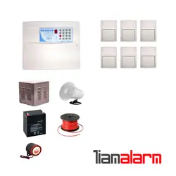 پکیج دزدگیر اماکن با سیم مدل فایواستارسیم کارتی و تلفنیFS206F6