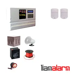 پکیج دزدگیر اماکن با سیم مدل جی ام کا سیم کارتی و تلفن GM910H62