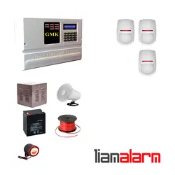 پکیج دزدگیر اماکن با سیم مدل جی ام کا سیم کارتی و تلفنی GM910PY3
